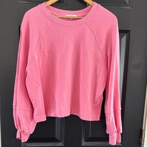 Z Supply Cropped Crew Sweatshirt Pink